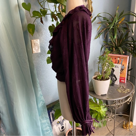 NEW Tularosa Wrap Front Ruffle Blouse Small - Picture 4 of 10